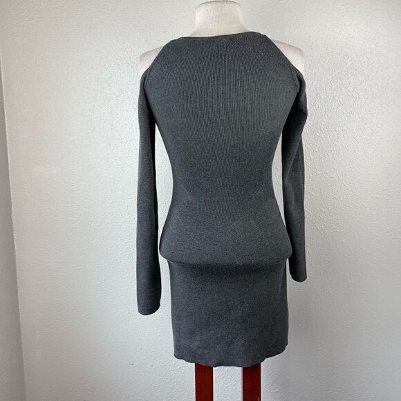 Poof Cold Shoulder Sweater Dress Size M EUC - Picture 5 of 6
